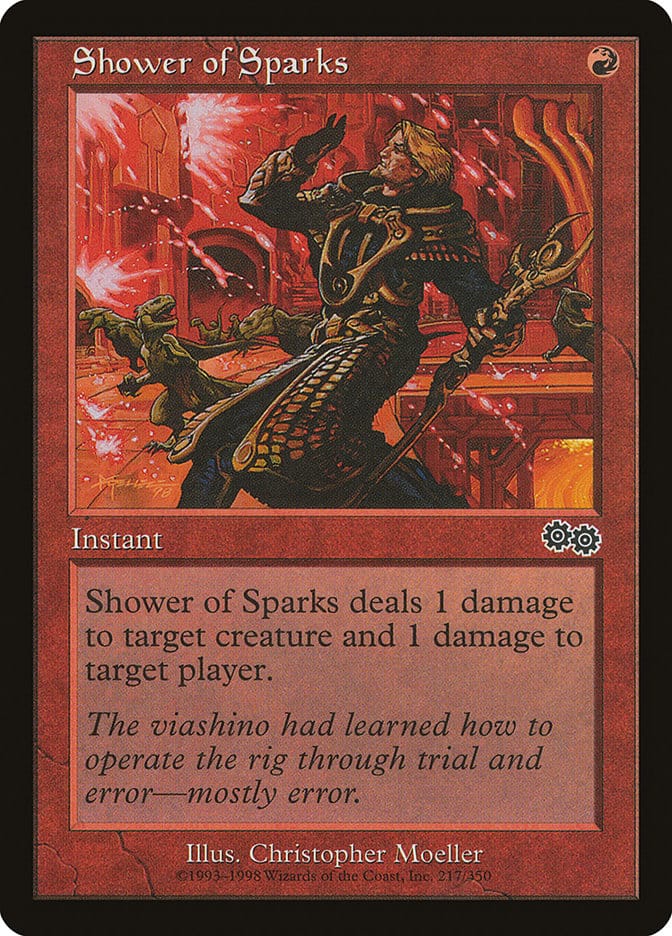 Shower of Sparks [Urza's Saga] Magic: The Gathering