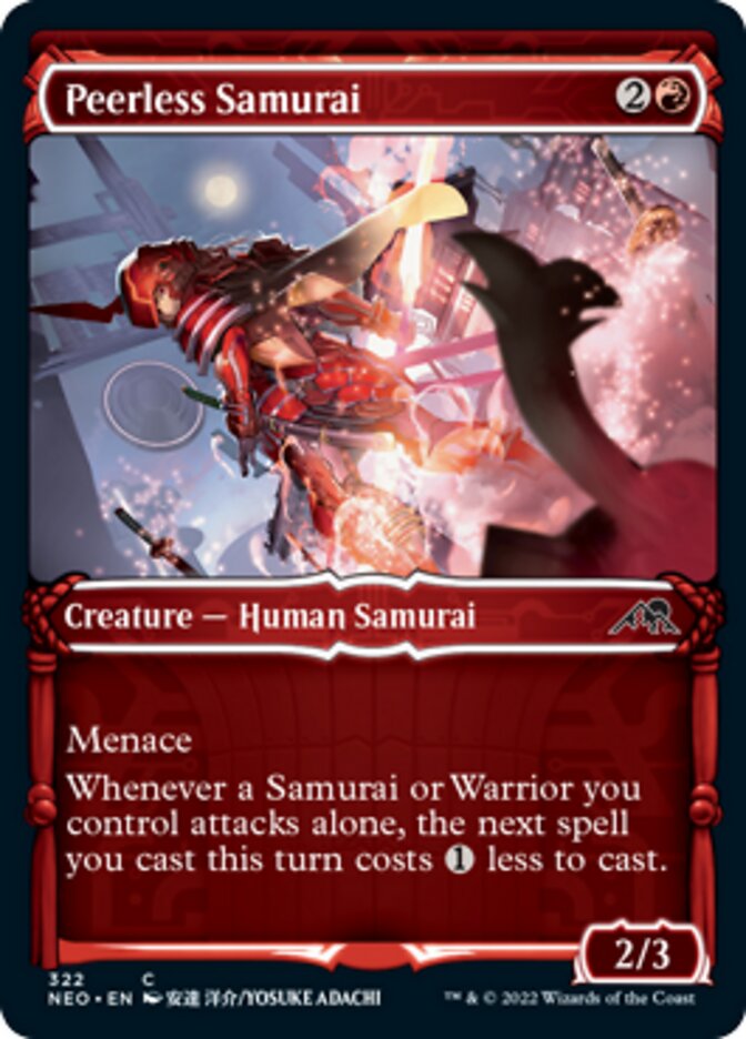 Peerless Samurai (Showcase Samurai) [Kamigawa: Neon Dynasty] Magic: The Gathering