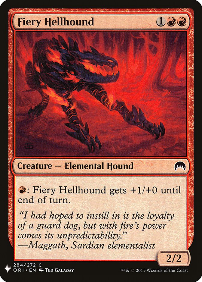 Fiery Hellhound [Mystery Booster] Magic: The Gathering
