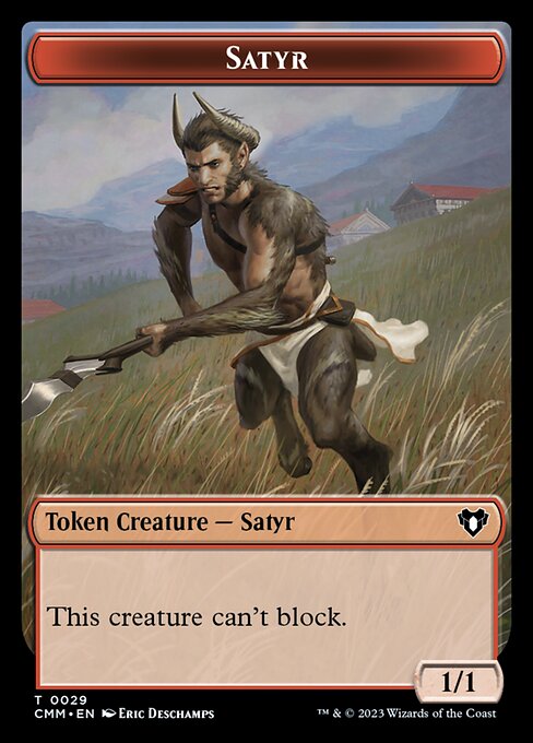 Eldrazi Scion // Satyr Double-Sided Token [Commander Masters Tokens] Magic: The Gathering