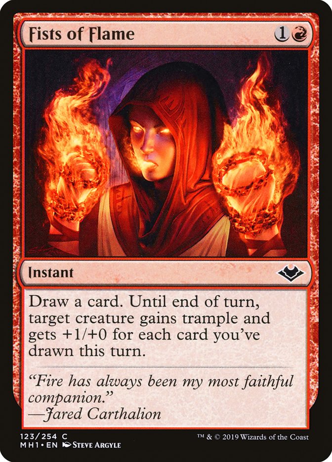 Fists of Flame [Modern Horizons] Magic: The Gathering