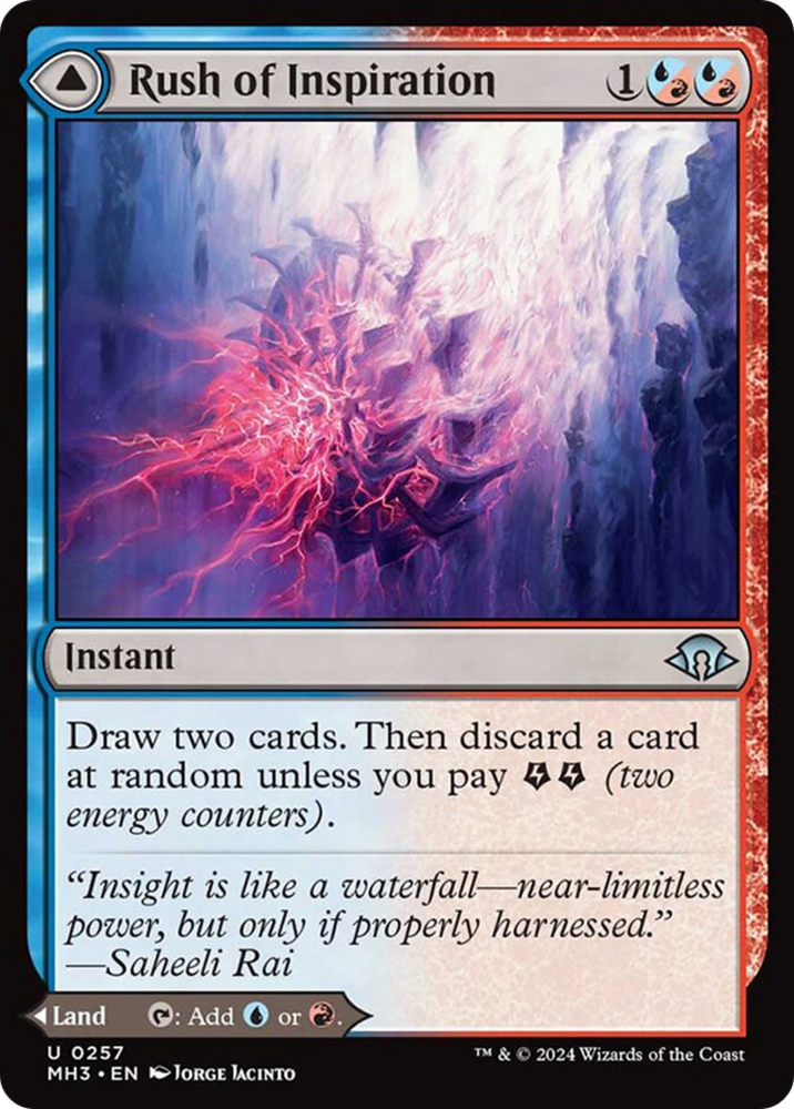 Rush of Inspiration // Crackling Falls [Modern Horizons 3] Magic: The Gathering