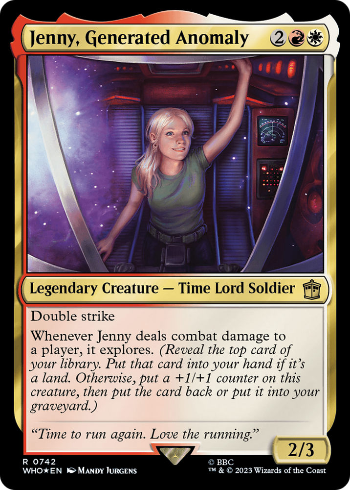 Jenny, Generated Anomaly (Surge Foil) [Doctor Who] Magic: The Gathering