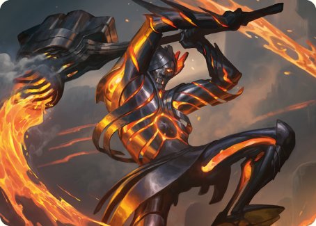 Forgehammer Centurion Art Card [Phyrexia: All Will Be One Art Series] Magic: The Gathering