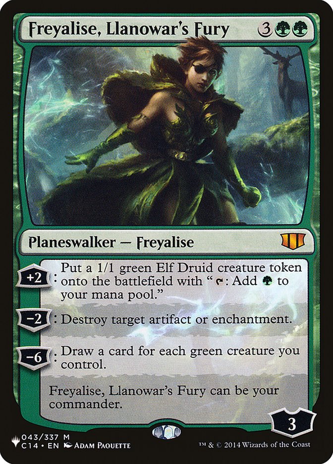 Freyalise, Llanowar's Fury [The List] Magic: The Gathering