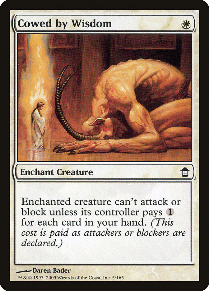 Cowed by Wisdom [Saviors of Kamigawa] Magic: The Gathering