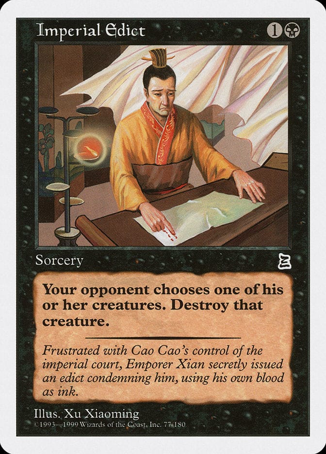 Imperial Edict [Portal Three Kingdoms] Magic: The Gathering