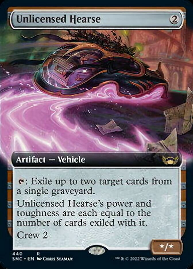 Unlicensed Hearse (Extended Art) [Streets of New Capenna] Magic: The Gathering