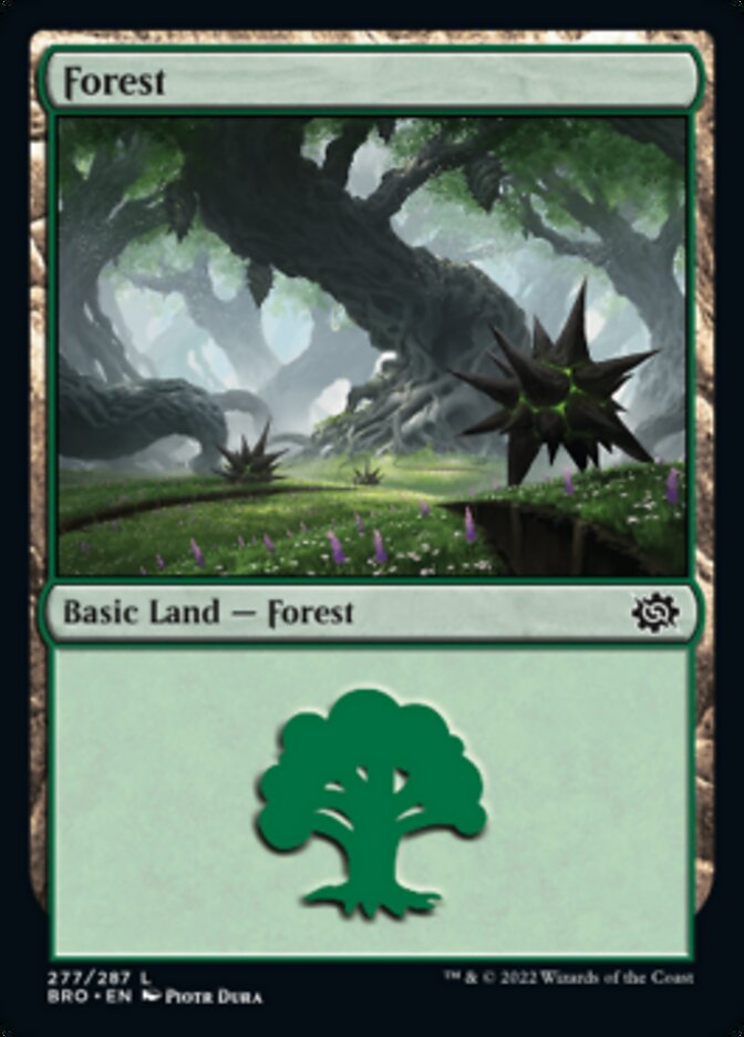 Forest (277) [The Brothers' War] Magic: The Gathering