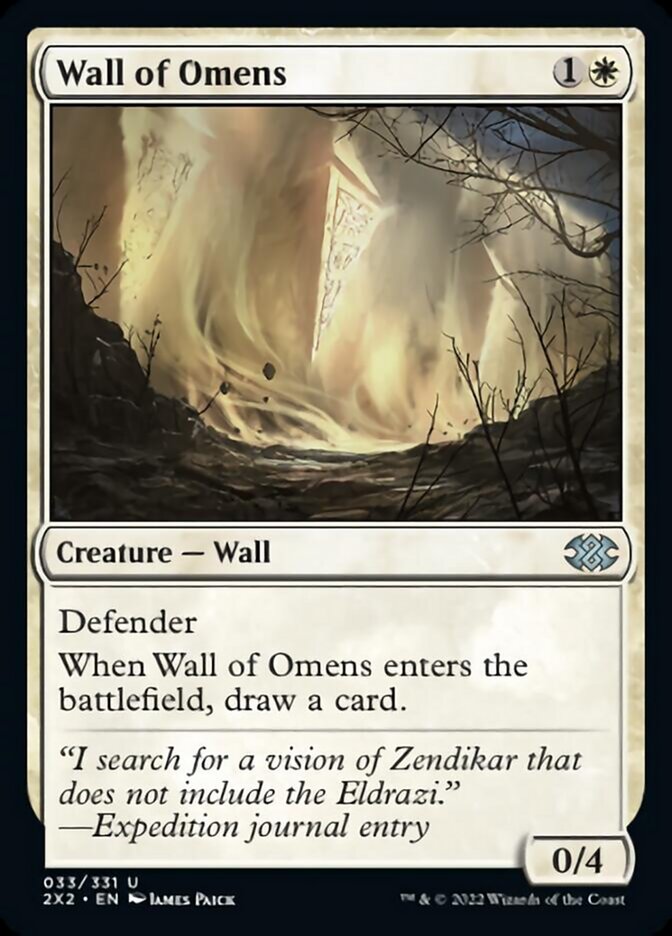 Wall of Omens [Double Masters 2022] Magic: The Gathering