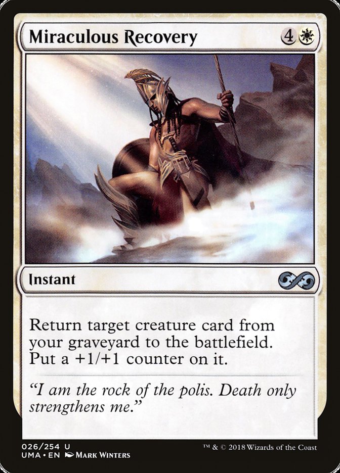 Miraculous Recovery [Ultimate Masters] Magic: The Gathering