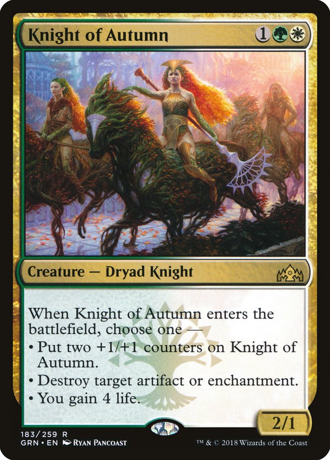 Knight of Autumn [Guilds of Ravnica] Magic: The Gathering