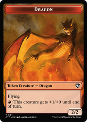 Dragon Egg // Dragon Double-Sided Token [Outlaws of Thunder Junction Commander Tokens] Magic: The Gathering