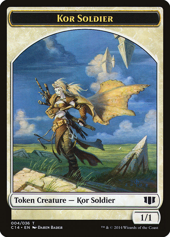 Kor Soldier // Pegasus Double-Sided Token [Commander 2014 Tokens] Magic: The Gathering