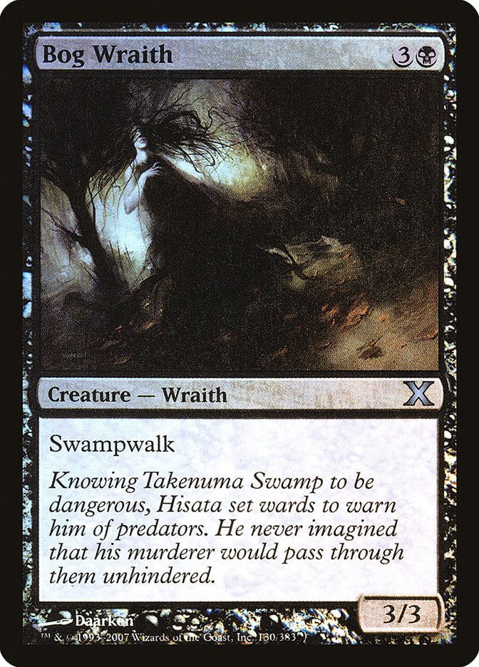 Bog Wraith (Premium Foil) [Tenth Edition] Magic: The Gathering
