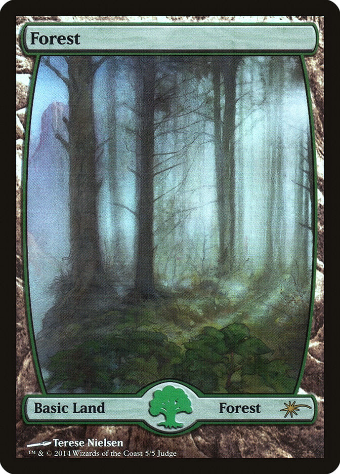 Forest (5★) [Judge Gift Cards 2014] Magic: The Gathering