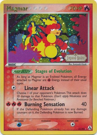 Magmar (21/92) (Stamped) [EX: Legend Maker] Pokémon