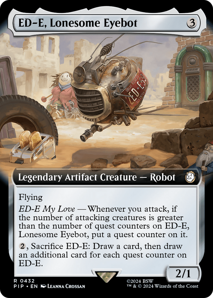 ED-E, Lonesome Eyebot (Extended Art) [Fallout] Magic: The Gathering