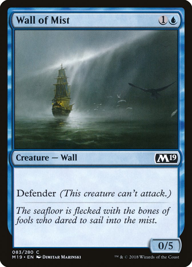 Wall of Mist [Core Set 2019] Magic: The Gathering