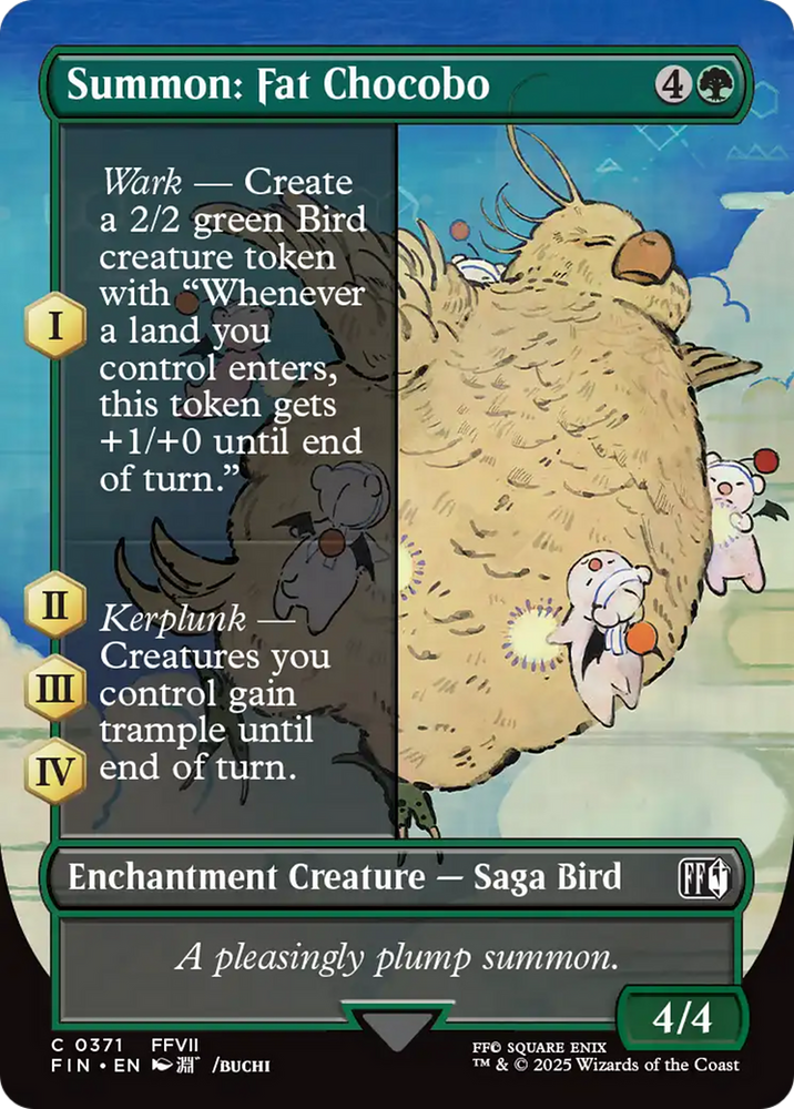 Summon: Fat Chocobo (Borderless) [FINAL FANTASY] Magic: The Gathering