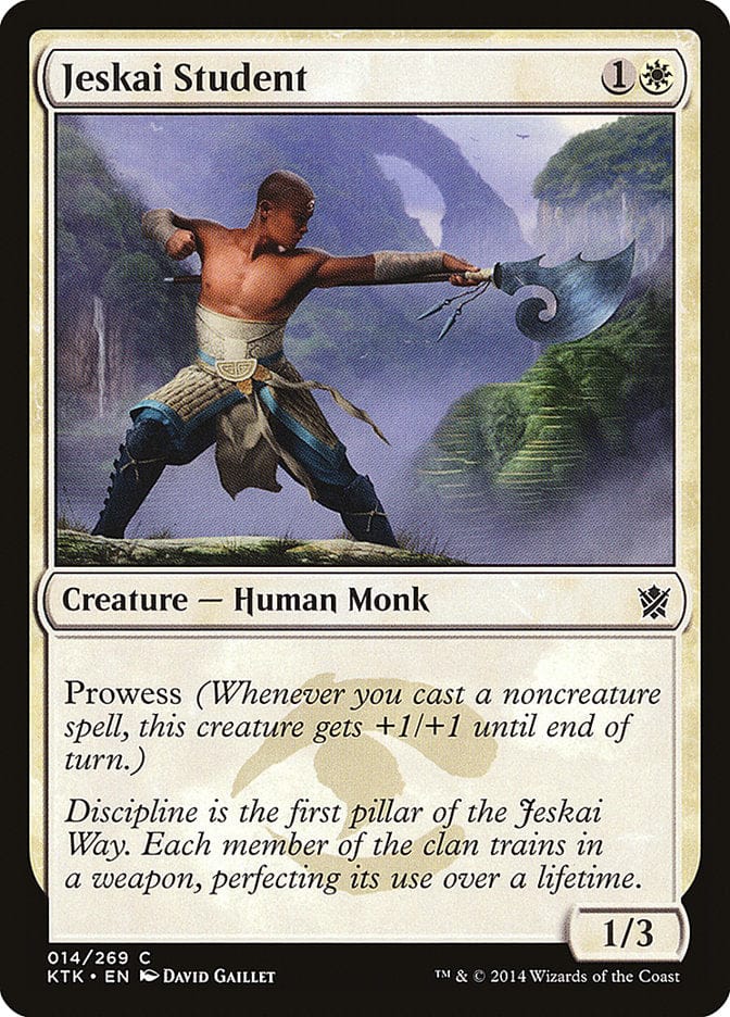 Jeskai Student [Khans of Tarkir] Magic: The Gathering