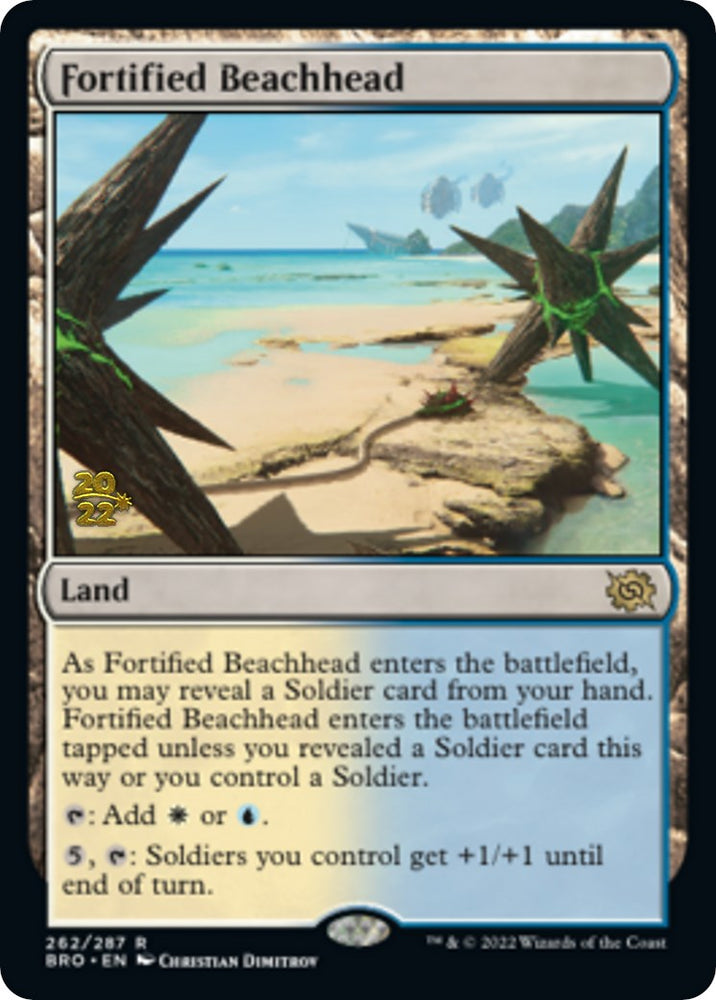 Fortified Beachhead [The Brothers' War Prerelease Promos] Magic: The Gathering