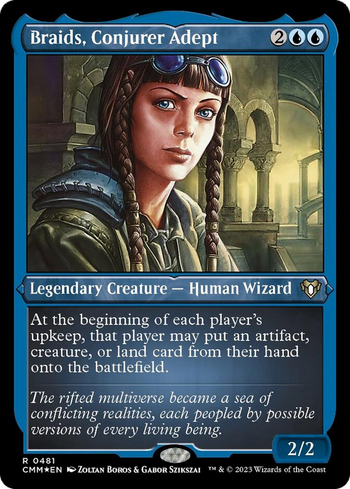 Braids, Conjurer Adept (Foil Etched) [Commander Masters] Magic: The Gathering