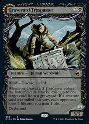 Graveyard Trespasser // Graveyard Glutton (Showcase Equinox) [Innistrad: Midnight Hunt] Magic: The Gathering