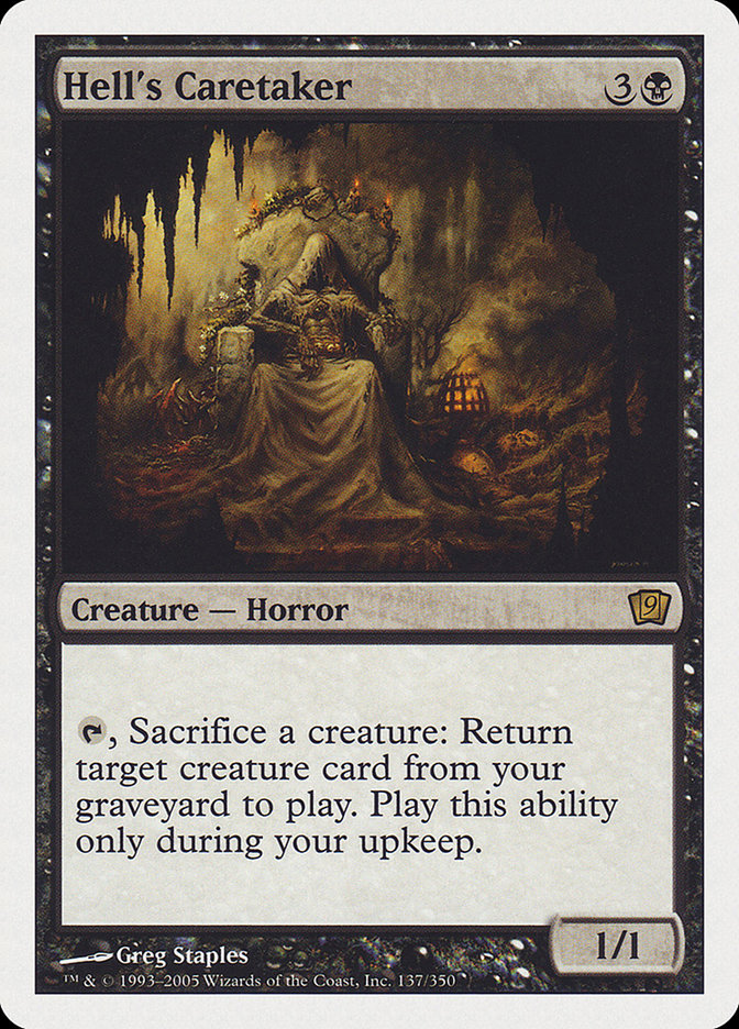Hell's Caretaker (9th Edition) [Oversize Cards] Magic: The Gathering