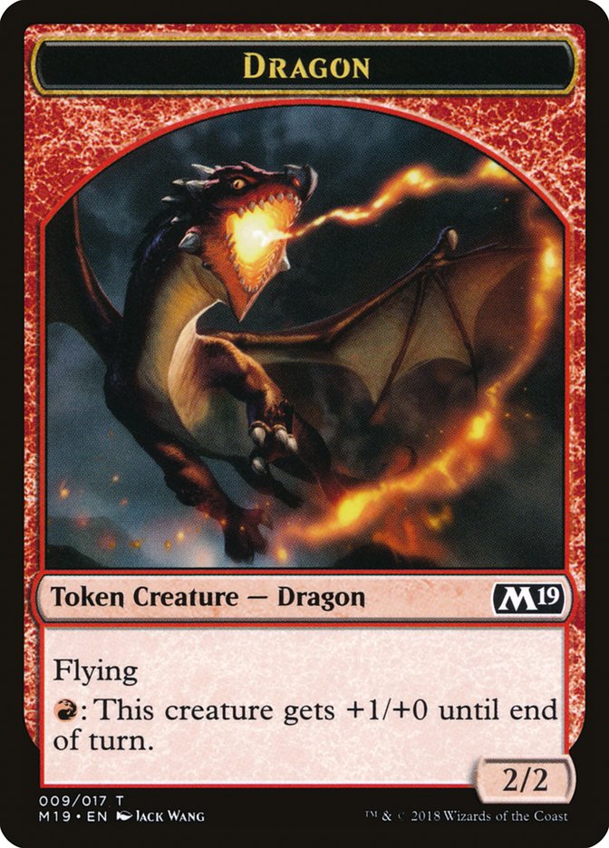 Dragon Token (009/017) [Core Set 2019 Tokens] Magic: The Gathering