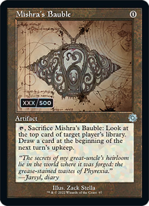 Mishra's Bauble (Retro Schematic) (Serialized) [The Brothers' War Retro Artifacts] Magic: The Gathering