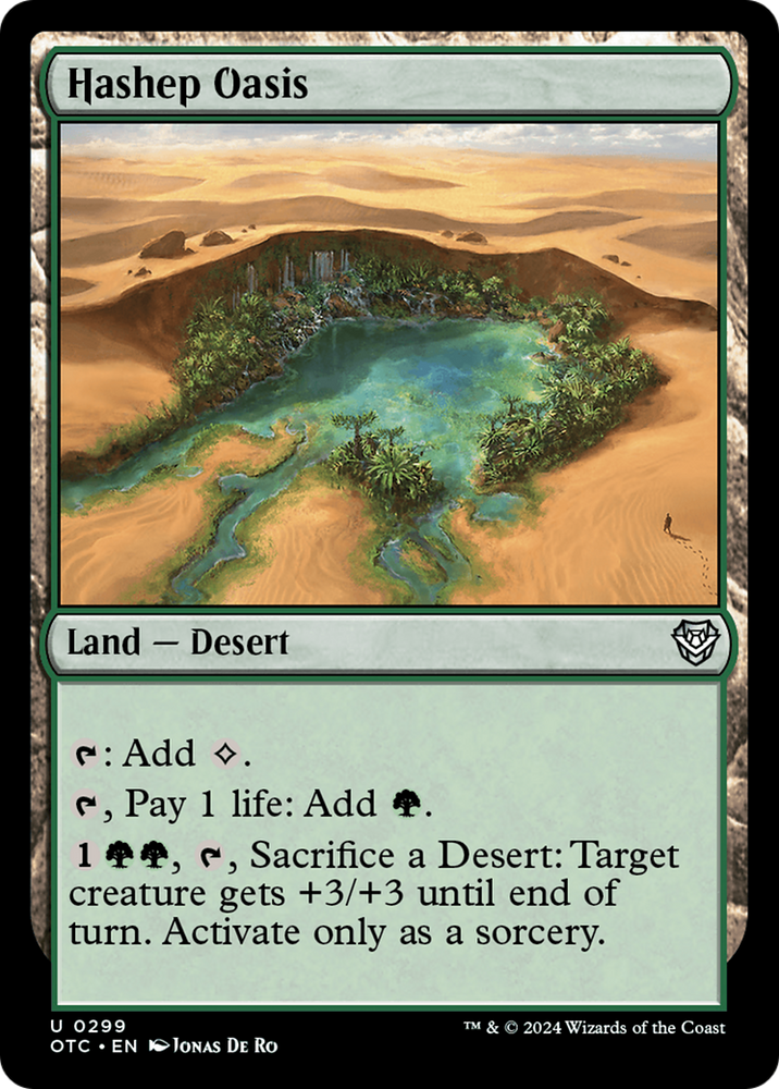 Hashep Oasis [Outlaws of Thunder Junction Commander] Magic: The Gathering