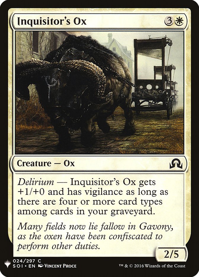 Inquisitor's Ox [Mystery Booster] Magic: The Gathering