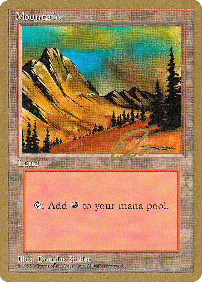 Mountain (et375) (Eric Tam) [Pro Tour Collector Set] Magic: The Gathering