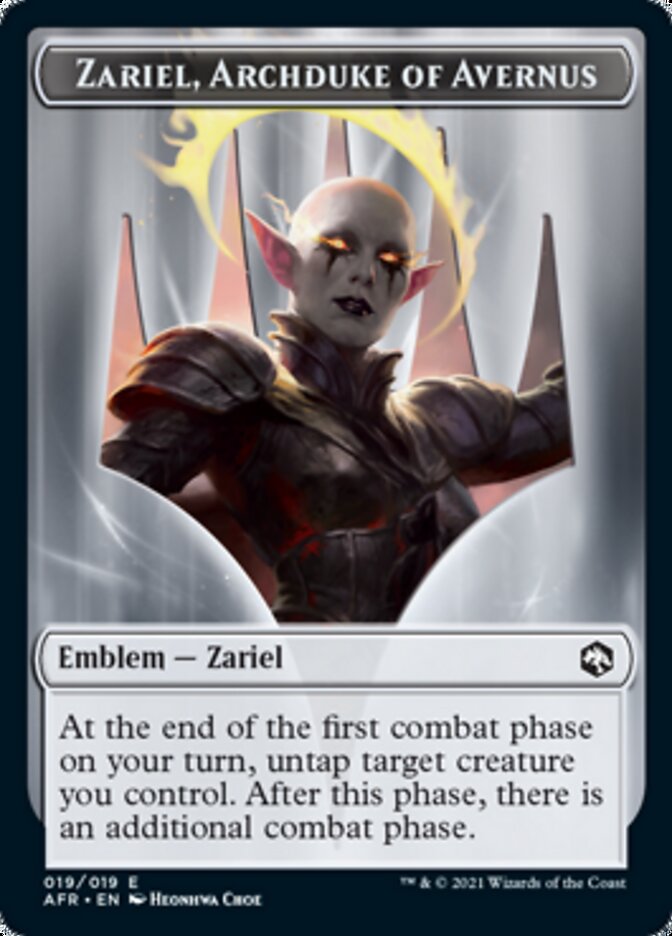 Dog Illusion // Zariel, Archduke of Avernus Emblem Double-Sided Token [Dungeons & Dragons: Adventures in the Forgotten Realms Tokens] Magic: The Gathering