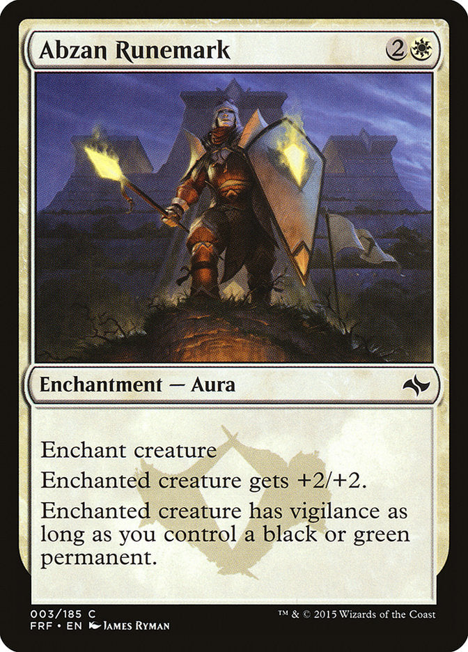 Abzan Runemark [Fate Reforged] Magic: The Gathering
