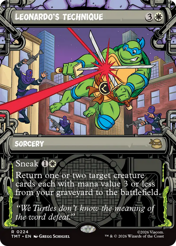 Leonardo's Technique (Showcase) [Teenage Mutant Ninja Turtles] Magic: The Gathering
