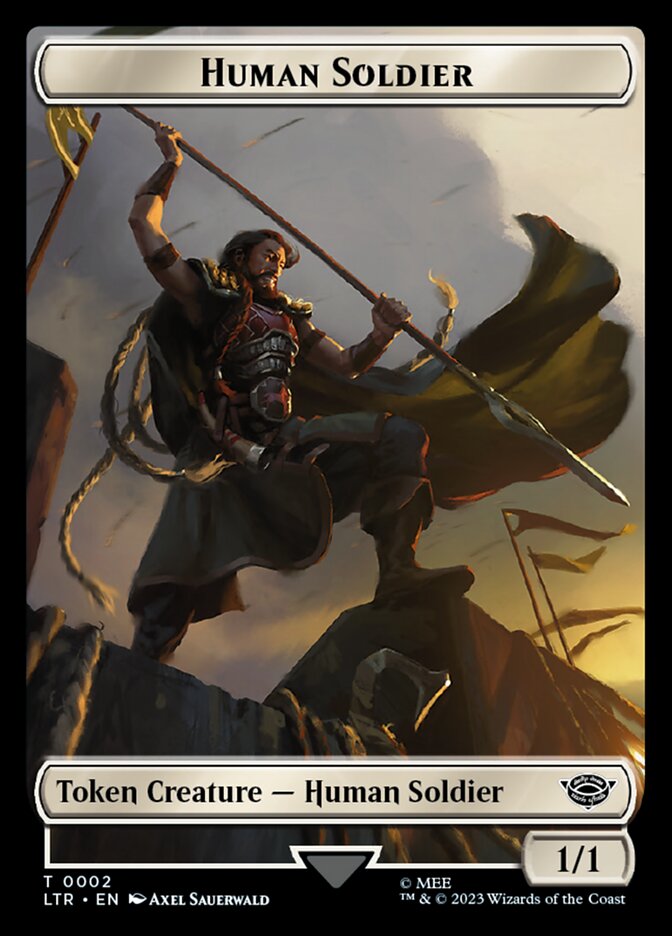 Human Soldier Token (02) [The Lord of the Rings: Tales of Middle-Earth Tokens] Magic: The Gathering