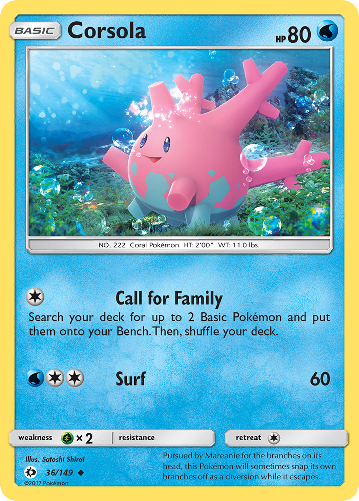 Corsola (36/149) [Sun & Moon: Base Set] Pokémon