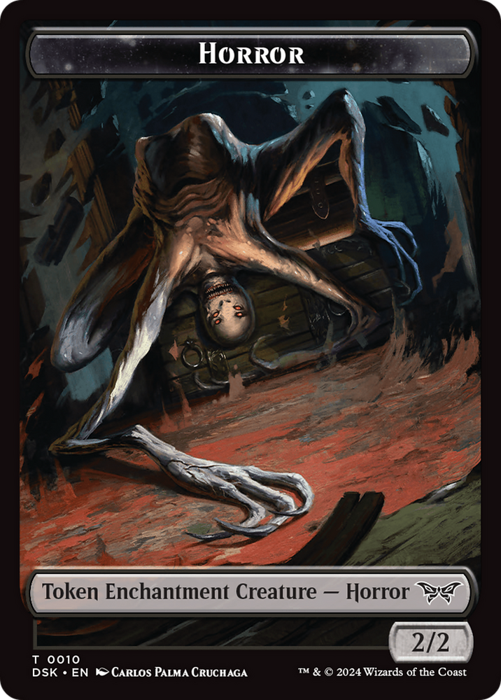 Horror // Copy Double-Sided Token [Duskmourn: House of Horror Tokens] Magic: The Gathering