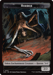 Horror // Manifest Double-Sided Token [Duskmourn: House of Horror Tokens] Magic: The Gathering