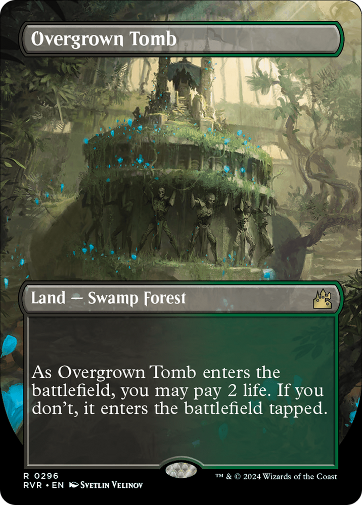 Overgrown Tomb (Borderless) [Ravnica Remastered] Magic: The Gathering