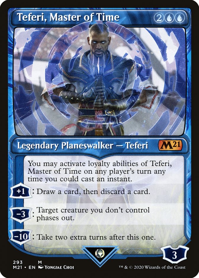 Teferi, Master of Time (Showcase) (293) [Core Set 2021] Magic: The Gathering