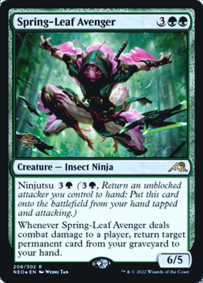 Spring-Leaf Avenger [Kamigawa: Neon Dynasty Prerelease Promos] Magic: The Gathering