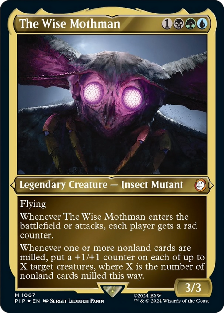 The Wise Mothman (Display Commander) [Fallout] Magic: The Gathering