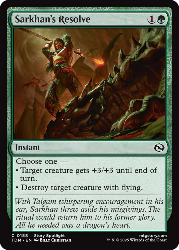 Sarkhan's Resolve [Tarkir: Dragonstorm] Magic: The Gathering