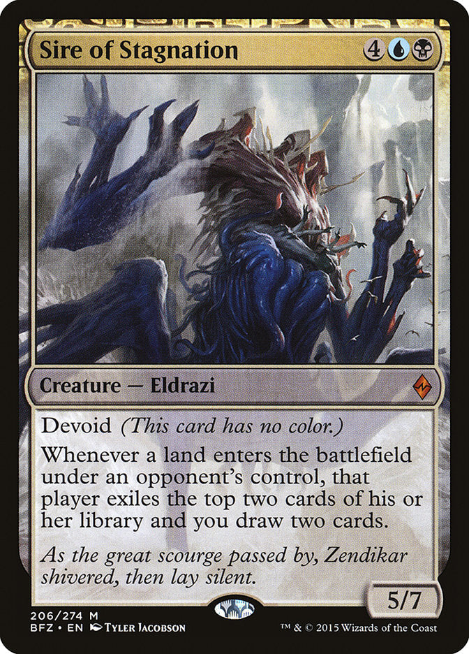 Sire of Stagnation [Battle for Zendikar] Magic: The Gathering