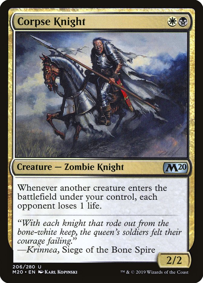 Corpse Knight (2/2) [Core Set 2020] Magic: The Gathering