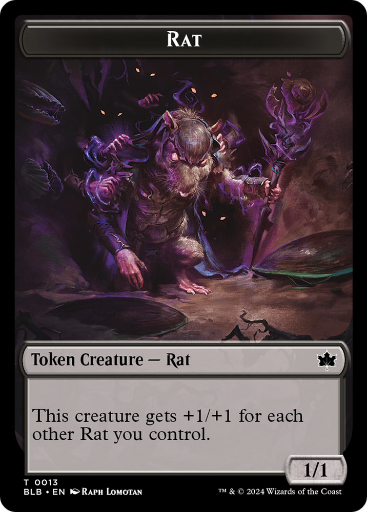 Rat // Splash Lasher Double-Sided Token [Bloomburrow Tokens] Magic: The Gathering