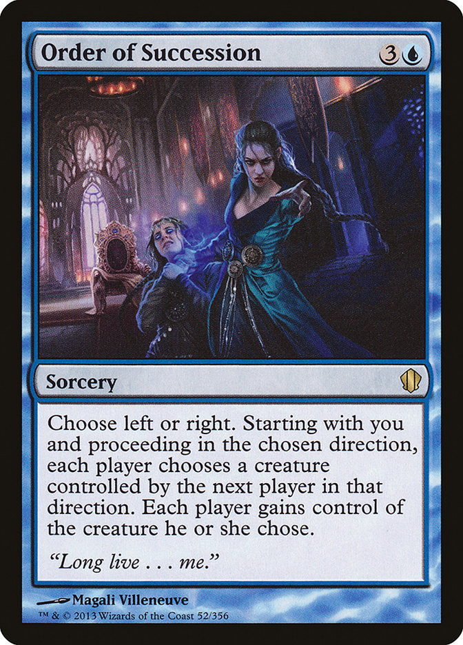Order of Succession [Commander 2013] Magic: The Gathering